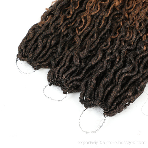 New Hairstyle River Locs Hair curly faux locs synthetic crochet braid hair extensions cheap river locs braid Hair bulk